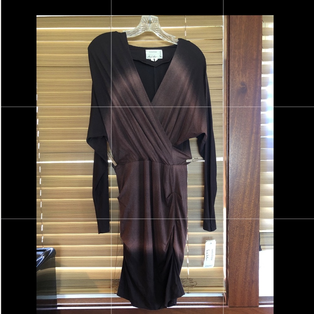 Nicole Miller Artelier Dress Ombré Brown NWT